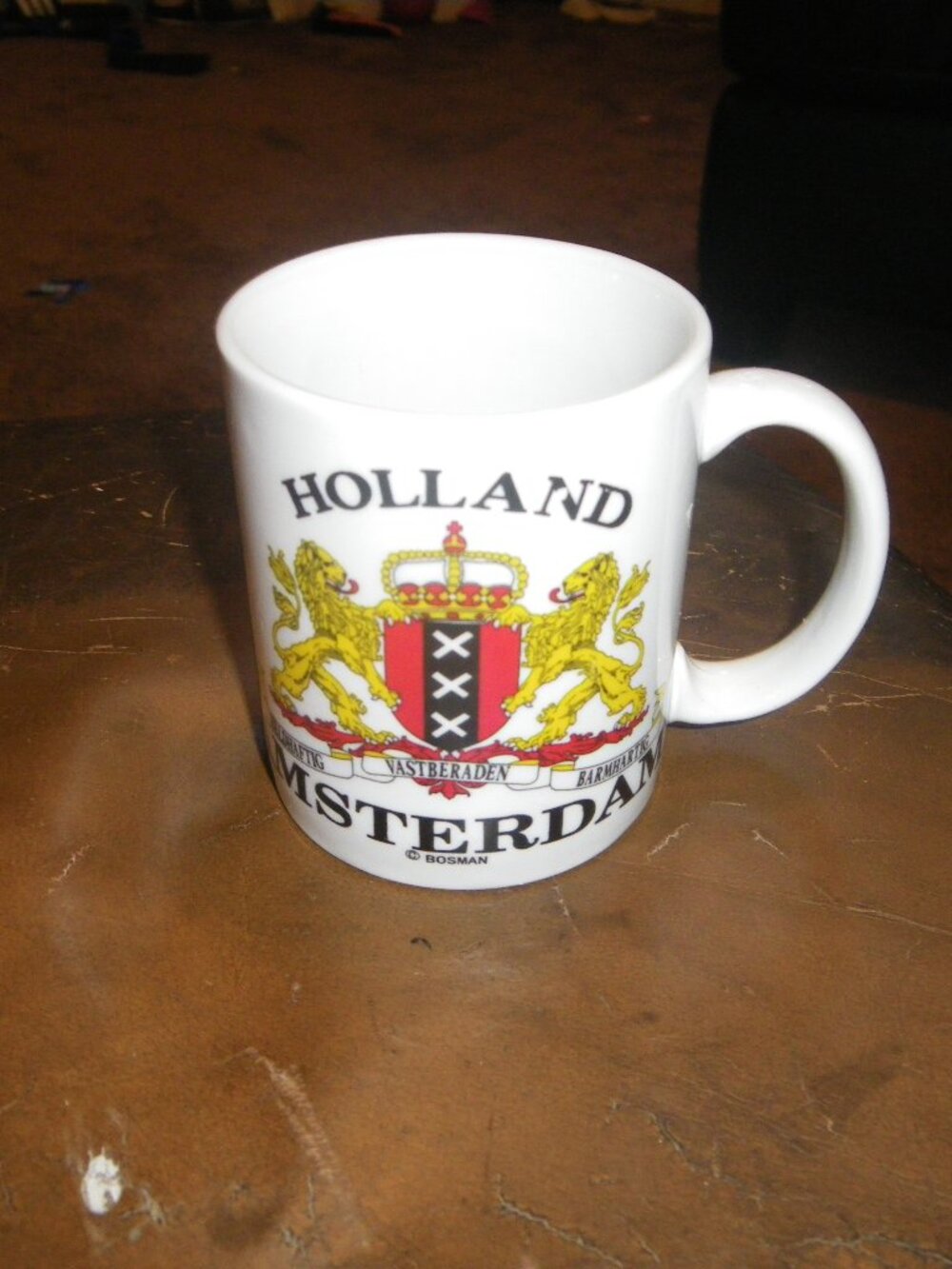 Vintage Bosman Holland Amsterdam Coat of Arms Souvenir Ceramic Coffee Tea Mug